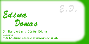 edina domos business card